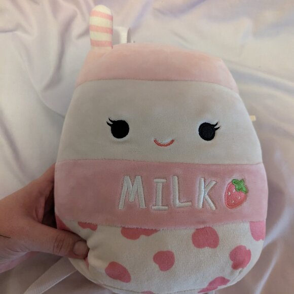 Handmade Strawberry Milk Plush Crossbody - Picture 3 of 5